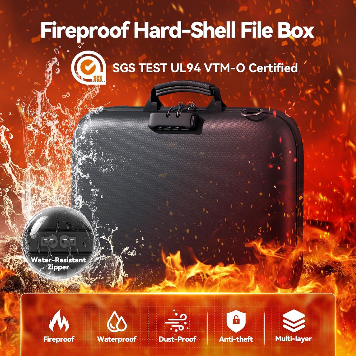 Caja de Documentos a Prueba de Fuego Nacial 39.1x30cm con Cerradura