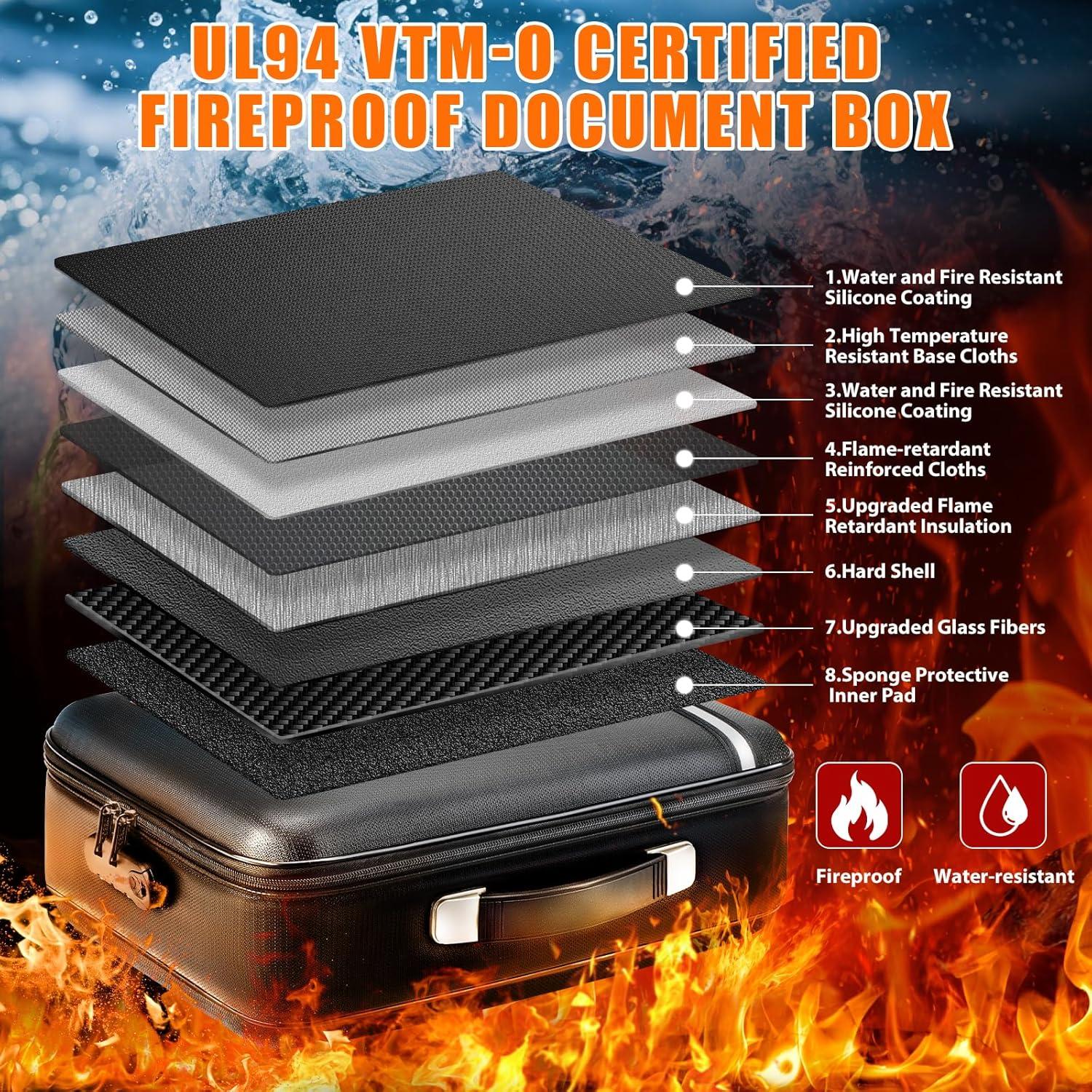 Caja Fuerte a Prueba de Fuego Ytonet 40.64x30.48x13.97 cm