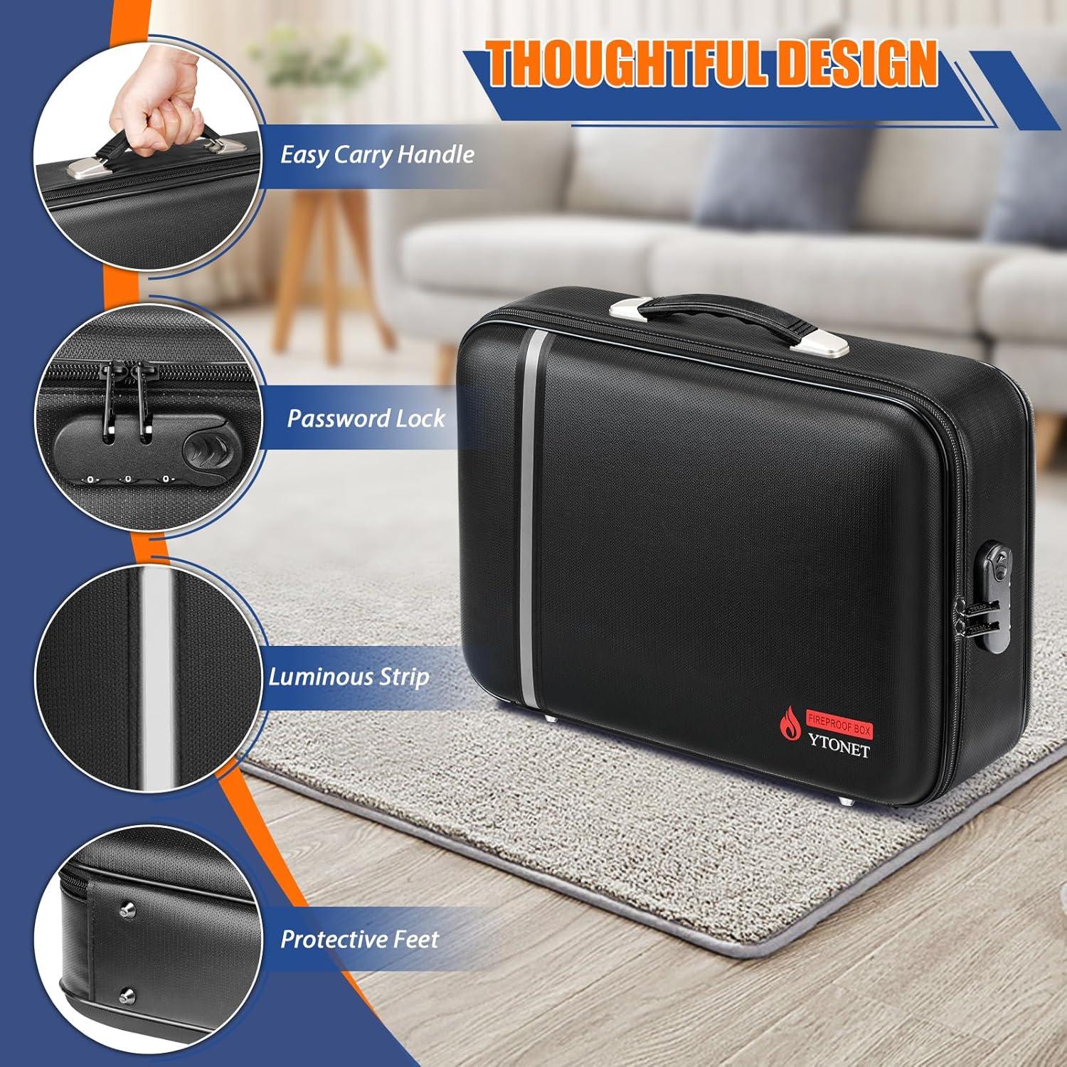 Caja Fuerte a Prueba de Fuego Ytonet 40.64x30.48x13.97 cm