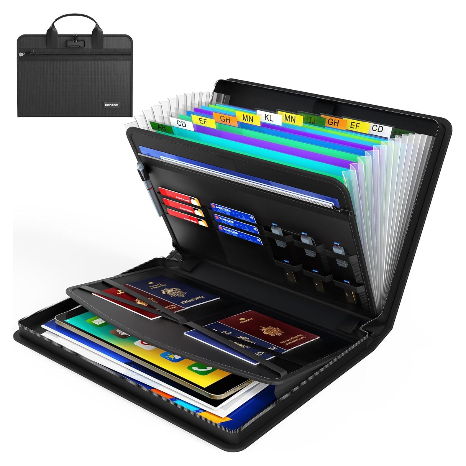 Organizador de Archivos Acordeón Ignífugo Hontom 13 Bolsillos