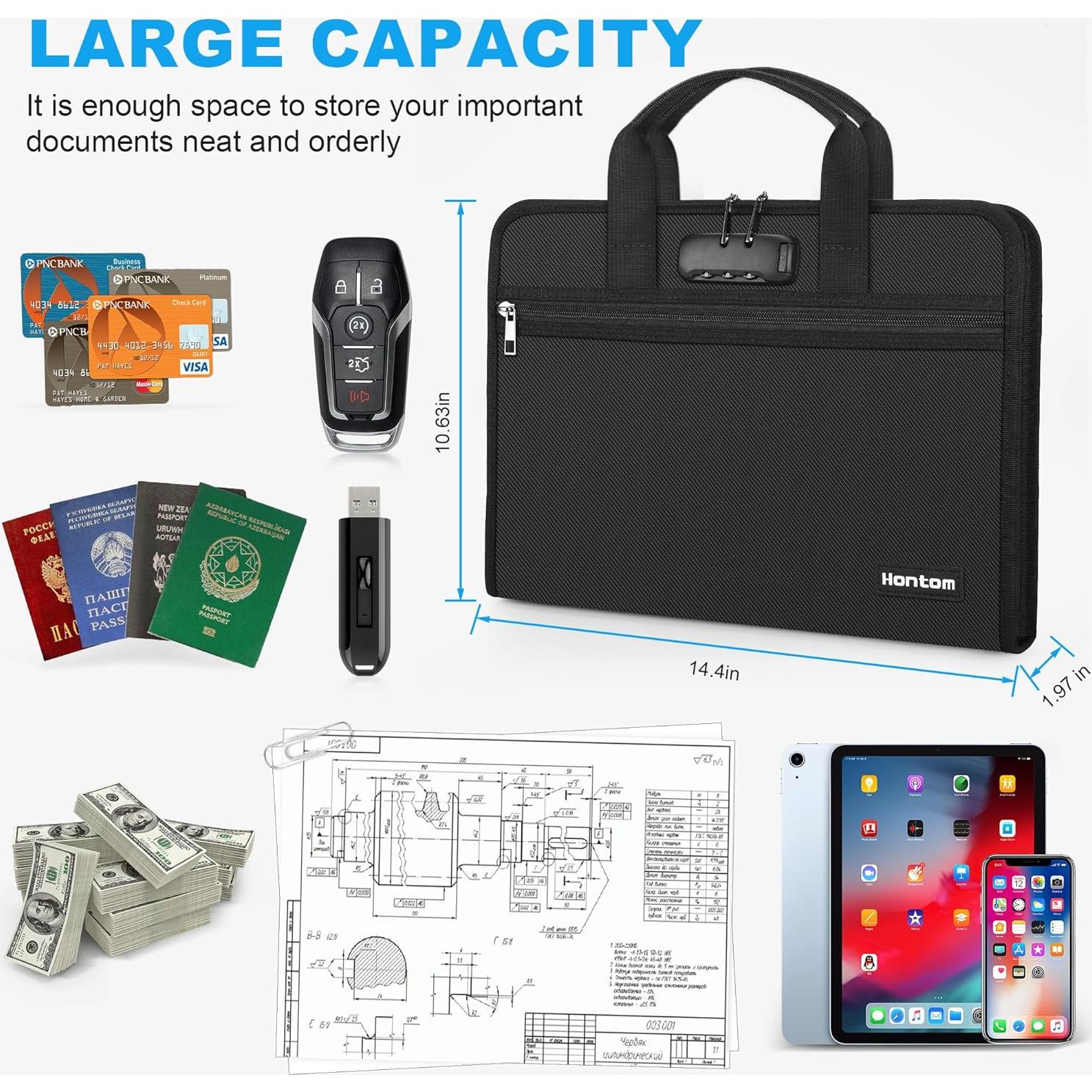 Organizador de Archivos Acordeón Ignífugo Hontom 13 Bolsillos