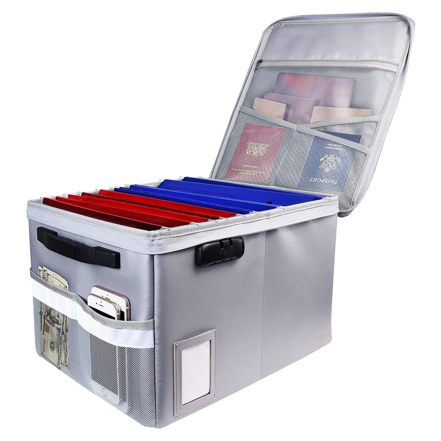 Caja de Documentos a Prueba de Fuego Aobteeny 40.9x32.8x27.9cm