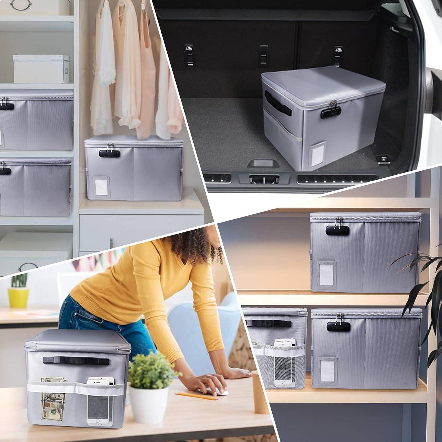 Caja de Documentos a Prueba de Fuego Aobteeny 40.9x32.8x27.9cm