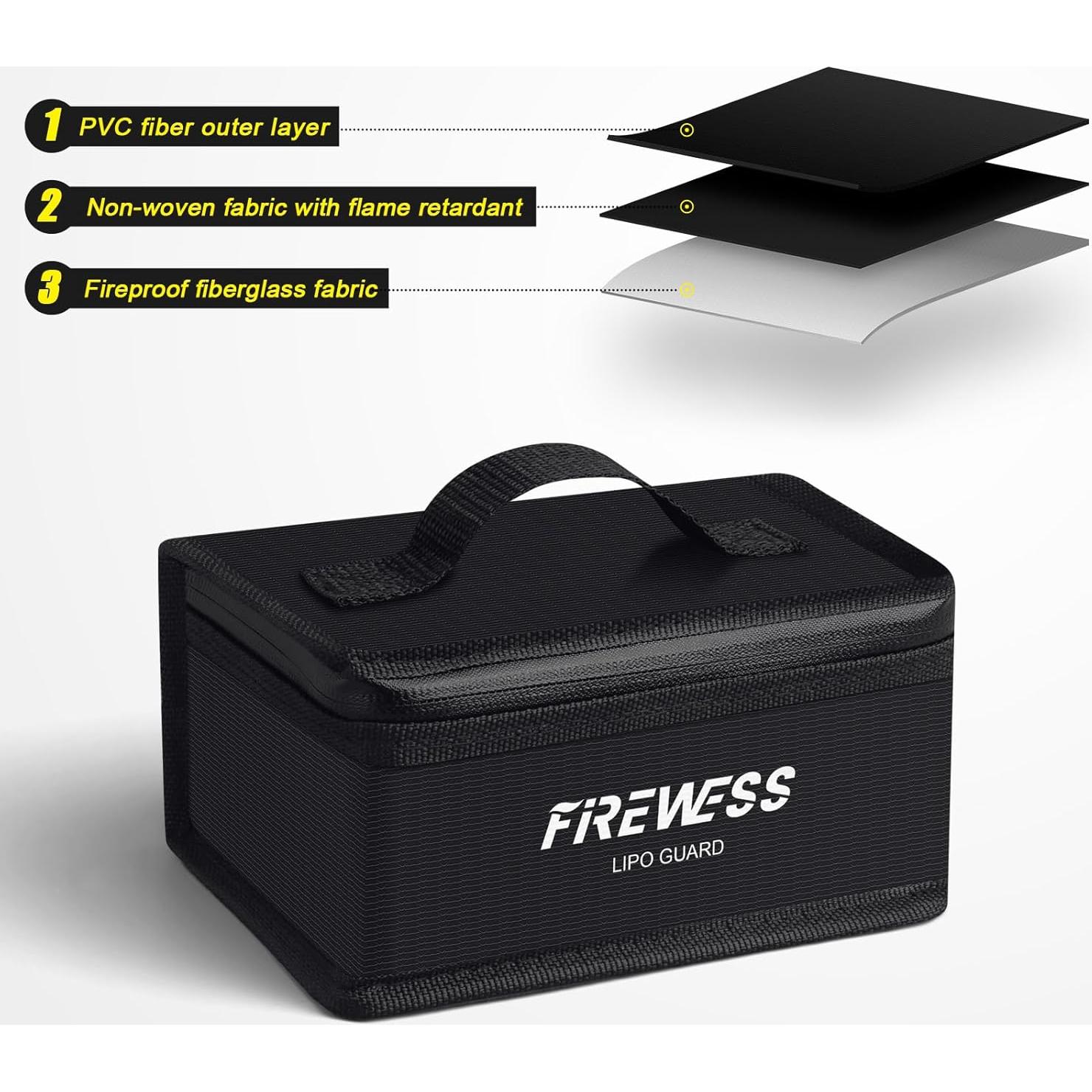 Bolsa de Batería Lipo Segura FIREWESS 2pack a Prueba de Fuego