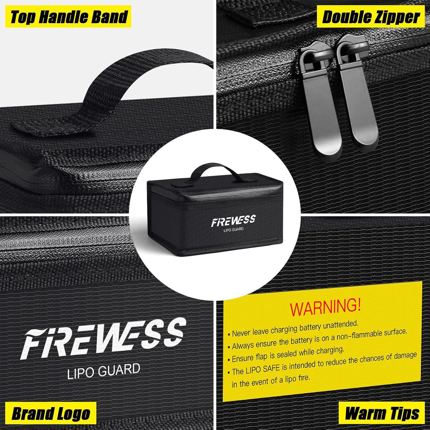 Bolsa de Batería Lipo Segura FIREWESS 2pack a Prueba de Fuego