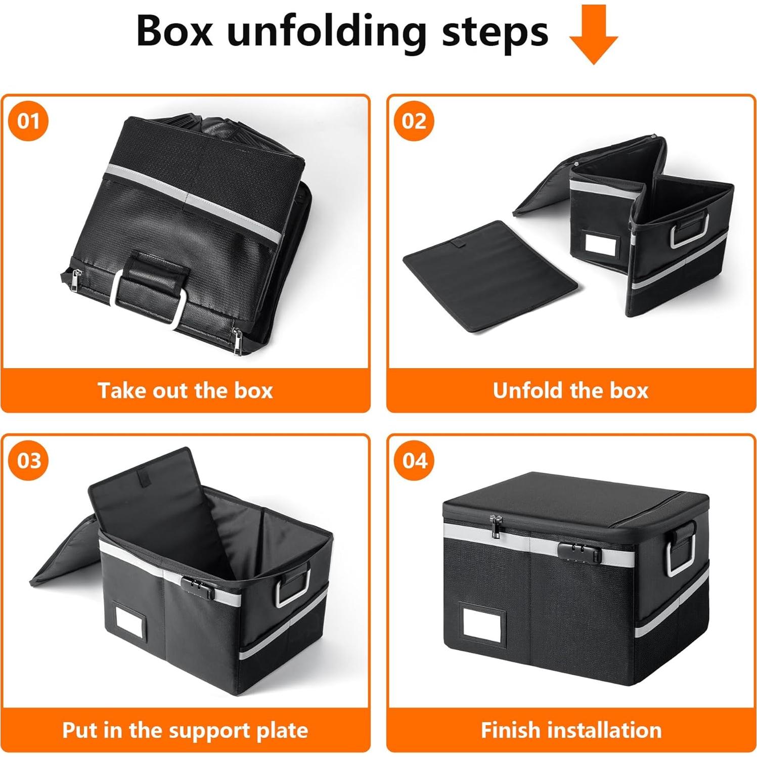 Caja Organizador de Documentos Ekunivers a Prueba de Fuego 35L