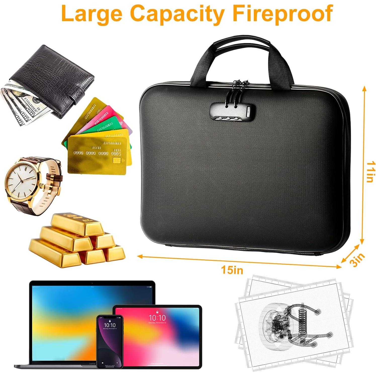 Caja de Documentos a Prueba de Fuego EKRHORBY con Cerradura