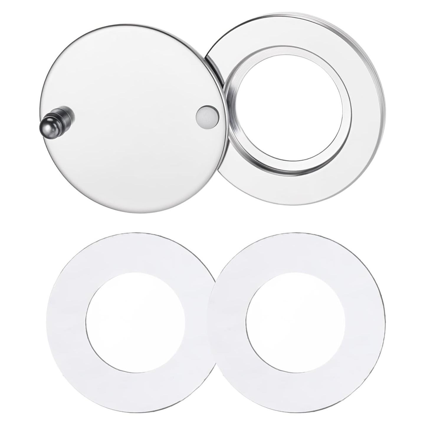 Cubierta de Mirilla de Acero Inoxidable Psyqtsuary 3cm Plata