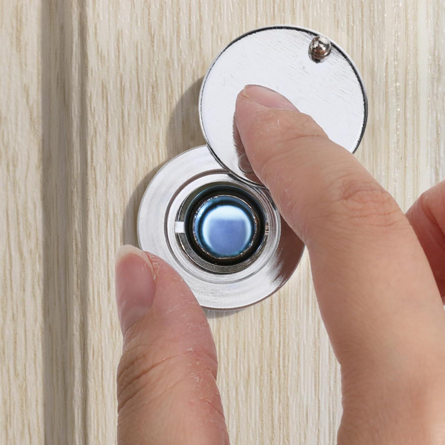 Cubierta de Mirilla de Acero Inoxidable Psyqtsuary 3cm Plata