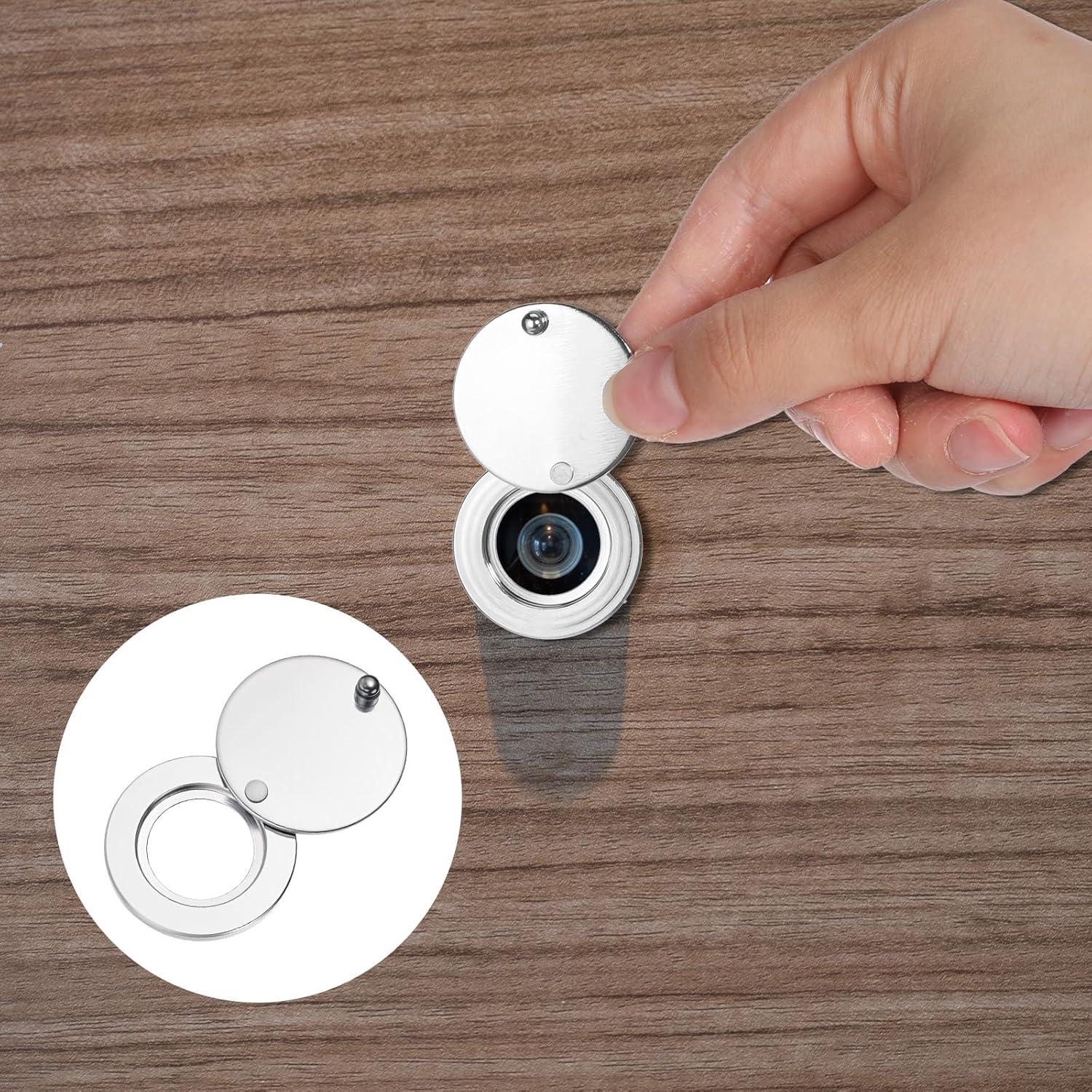 Cubierta de Mirilla de Acero Inoxidable Psyqtsuary 3cm Plata