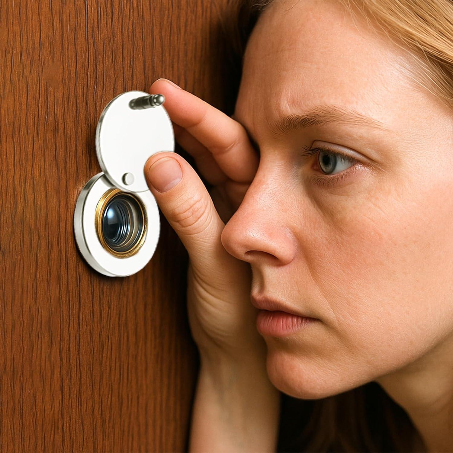 Cubierta de Mirilla de Acero Inoxidable Psyqtsuary 3cm Plata