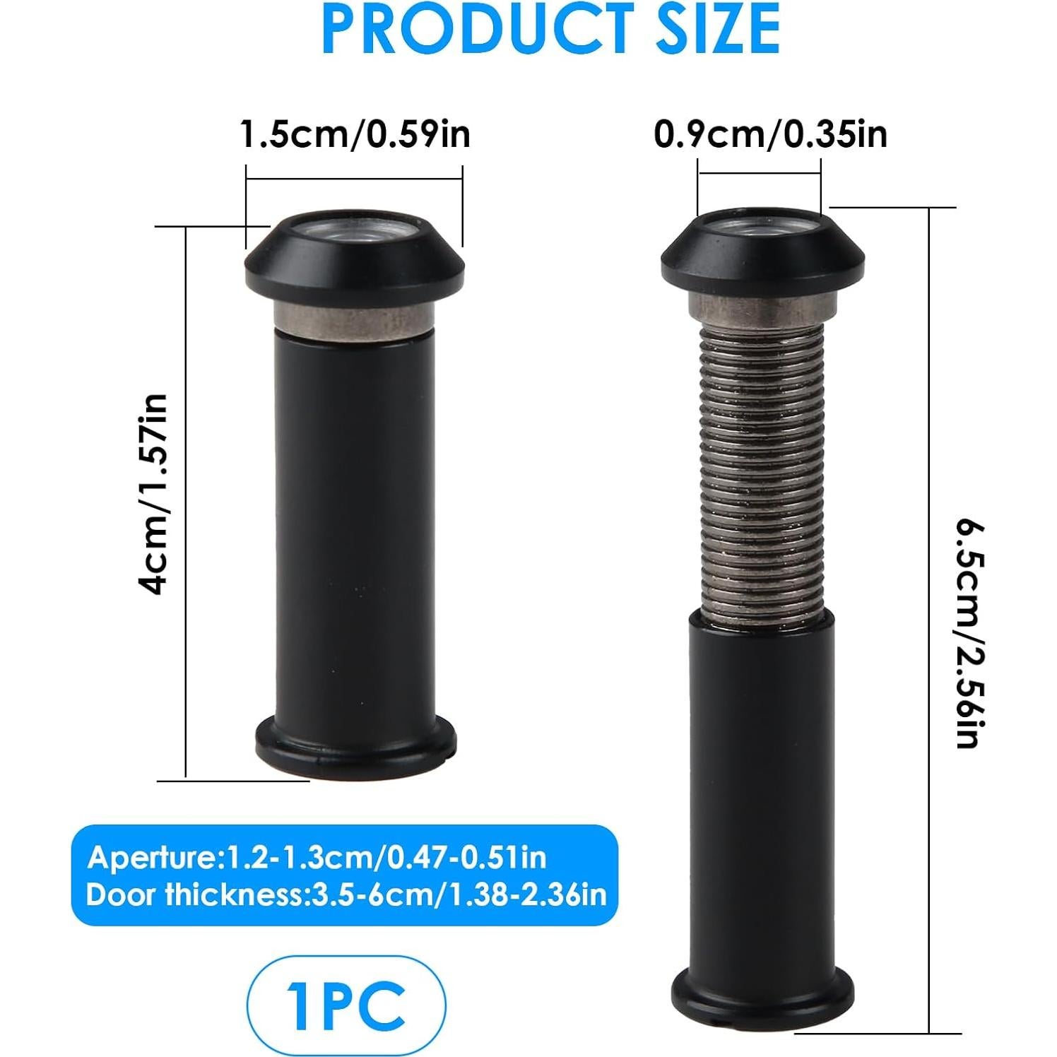 Mirador de Puerta Cromo Pulido 180° Owlbud 35-50mm