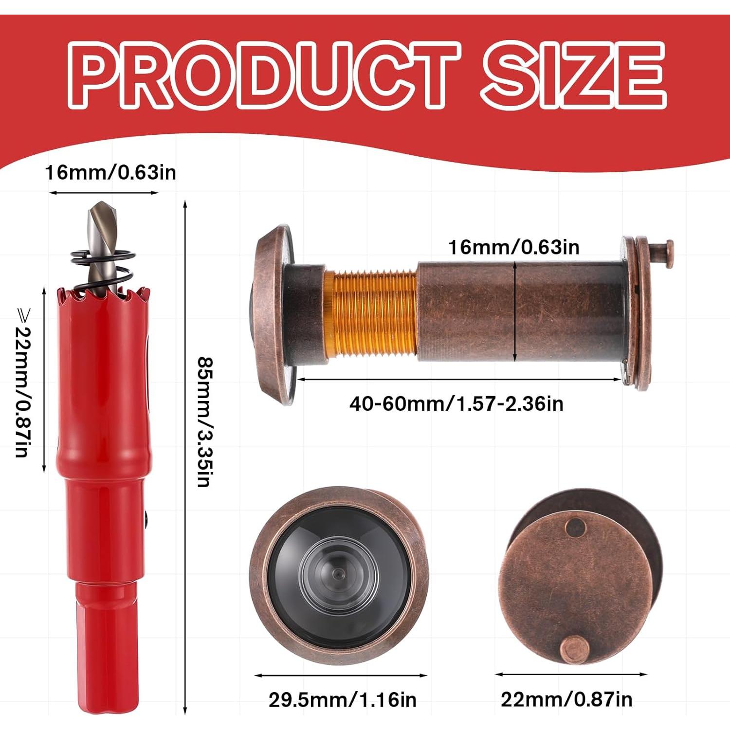 Mirilla de Puerta 220 Grados Alrhso con Cubierta Privacidad