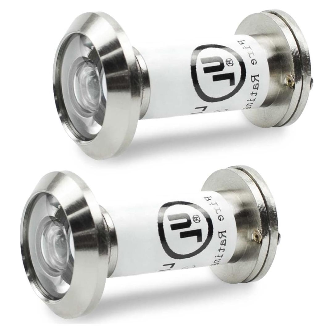 Visor de Puerta Sanato Níquel Satinado 200 Grados Paquete de 2