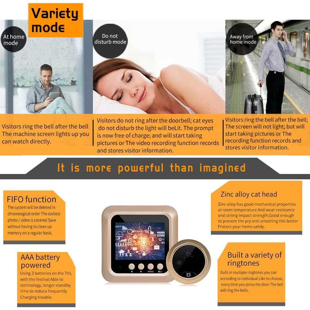 Visor de Puerta Inteligente Splenssy con Pantalla LCD 2.4"