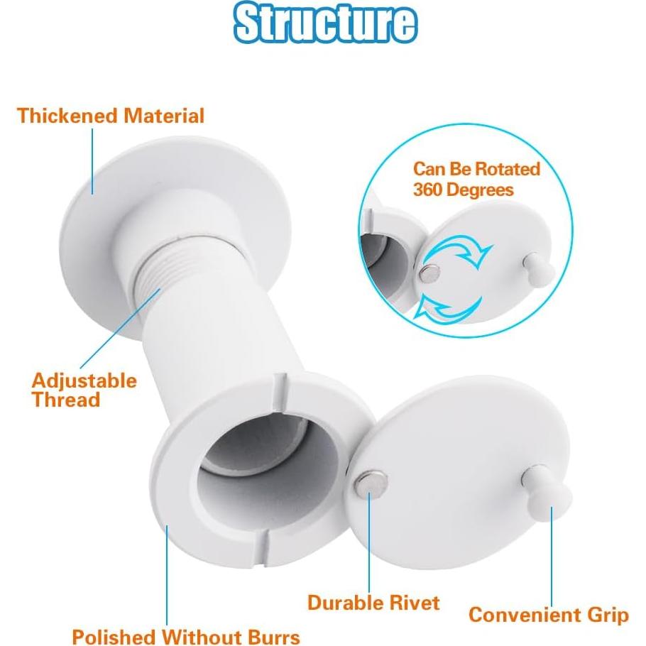 Mirilla de Puerta Tahikem 200 Grados Blanco Mate 35-60mm