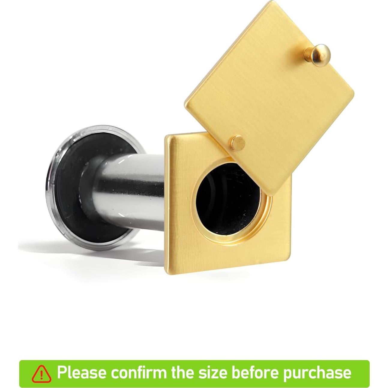 Cubierta de Mirilla de Seguridad KIBBEH Oro Cepillado 7.62x5.08cm