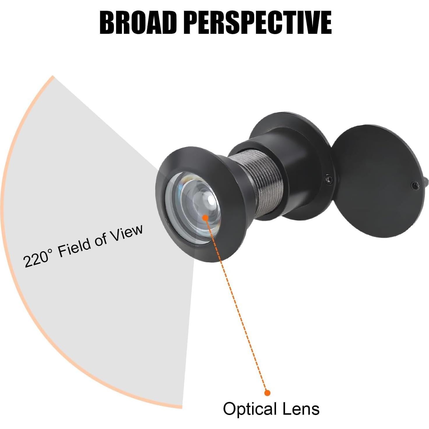 Mirilla de puerta 220° con cubierta de privacidad Genérico