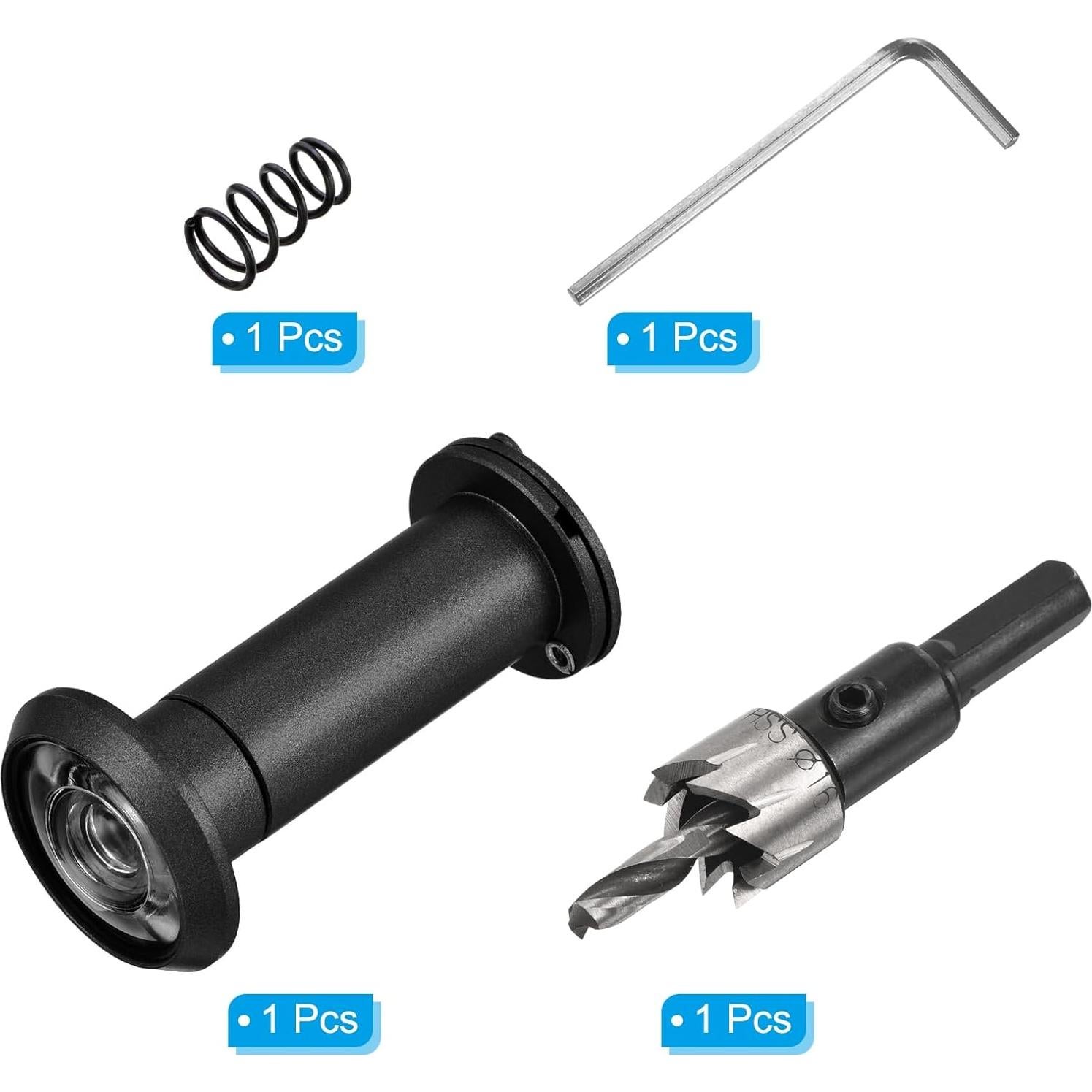 Mirilla de Puerta PATIKIL 180 Grados Aleación de Zinc Negra