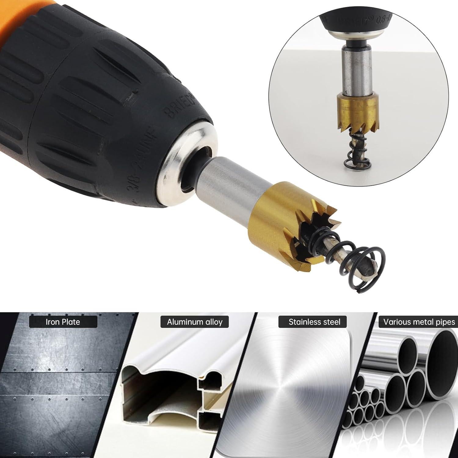 Mirilla de puerta HOJLKLD 200° con broca de titanio 16 mm