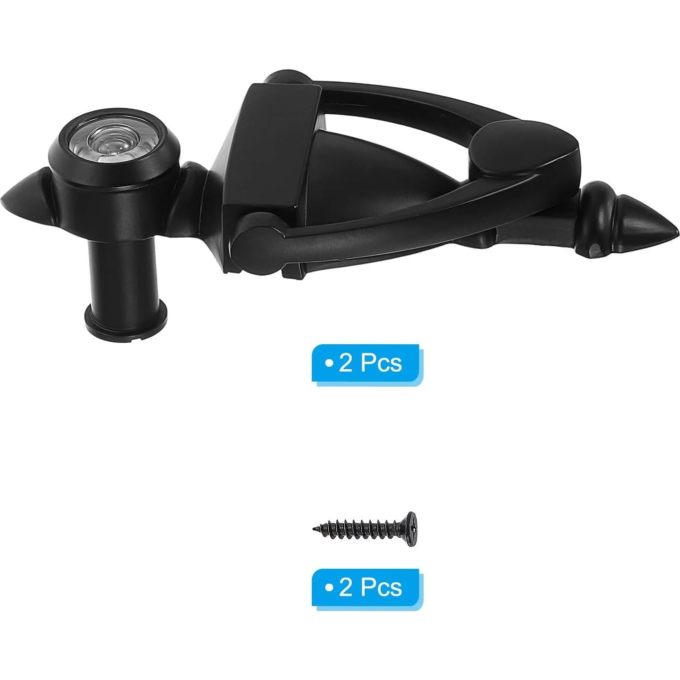 Tirador de puerta con visor PATIKIL 180° Aleación de Zinc Negro