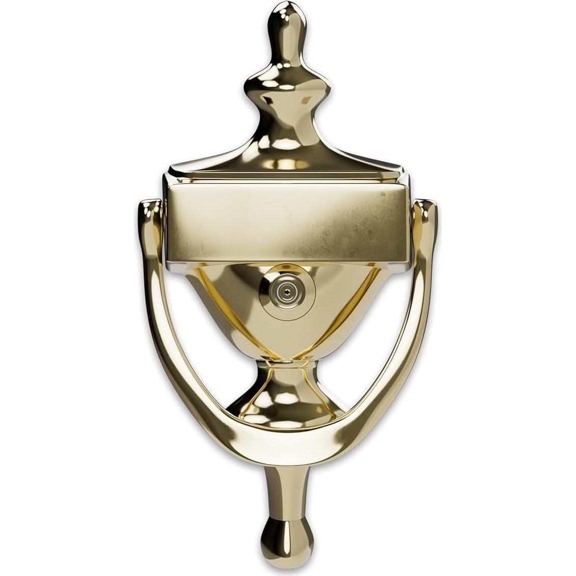 Tirador de Puerta Esenciales de Hardware 852395 Latón Brillante con Visor 17.78cm