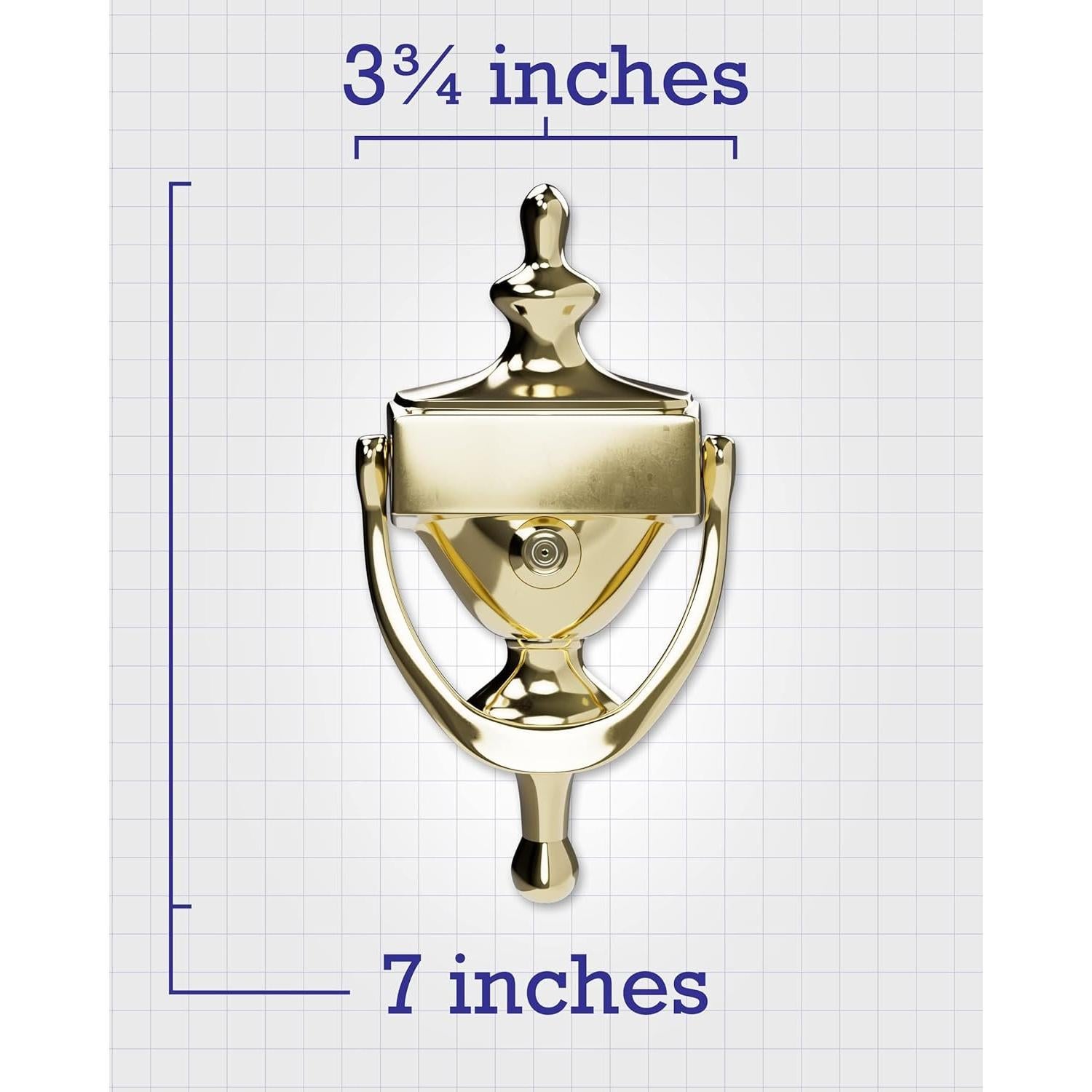 Tirador de Puerta Esenciales de Hardware 852395 Latón Brillante con Visor 17.78cm