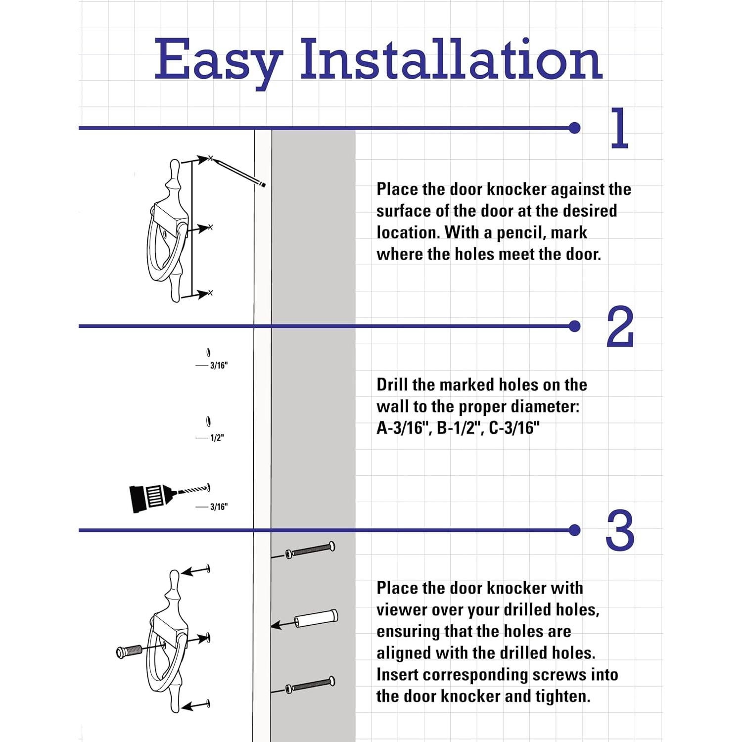 Tirador de Puerta Esenciales de Hardware 852395 Latón Brillante con Visor 17.78cm