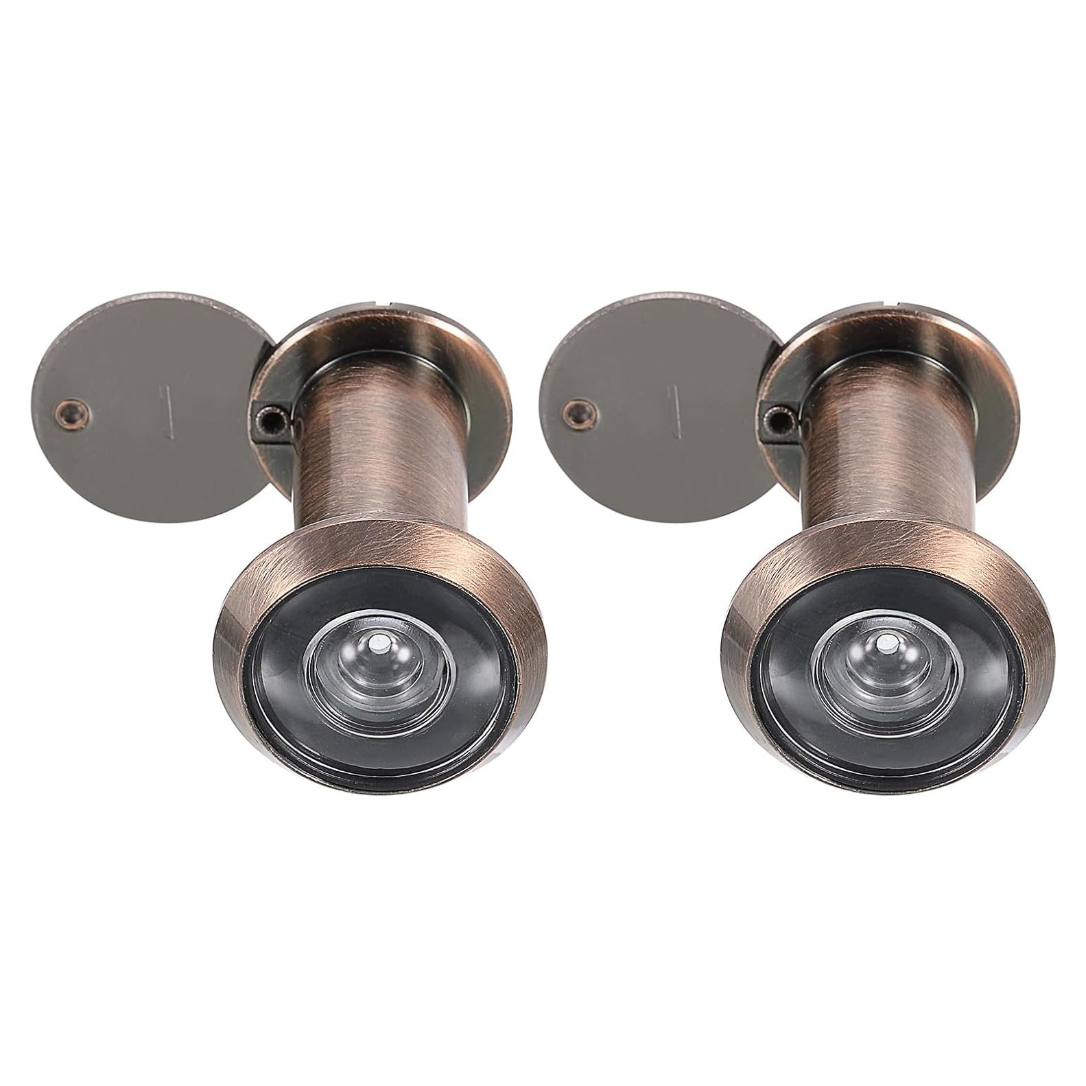 Mirilla de Puerta PATIKIL 220° Cobre 2 Pcs Bronce Rojo