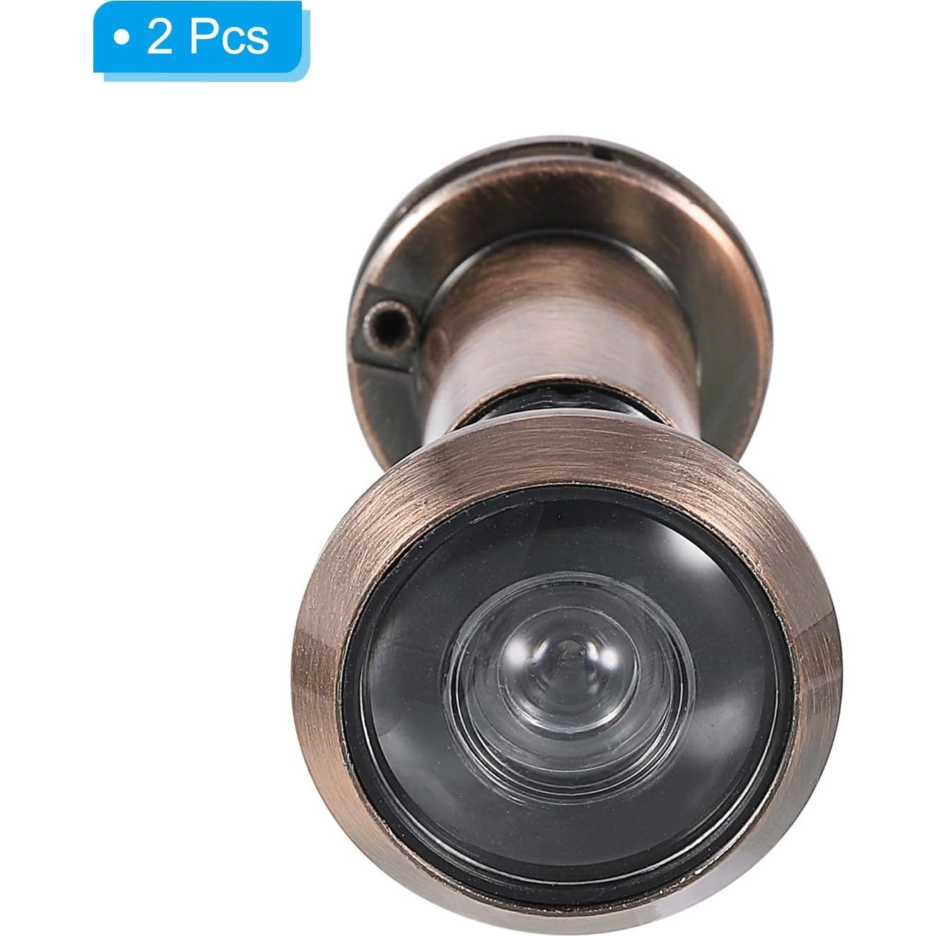 Mirilla de Puerta PATIKIL 220° Cobre 2 Pcs Bronce Rojo