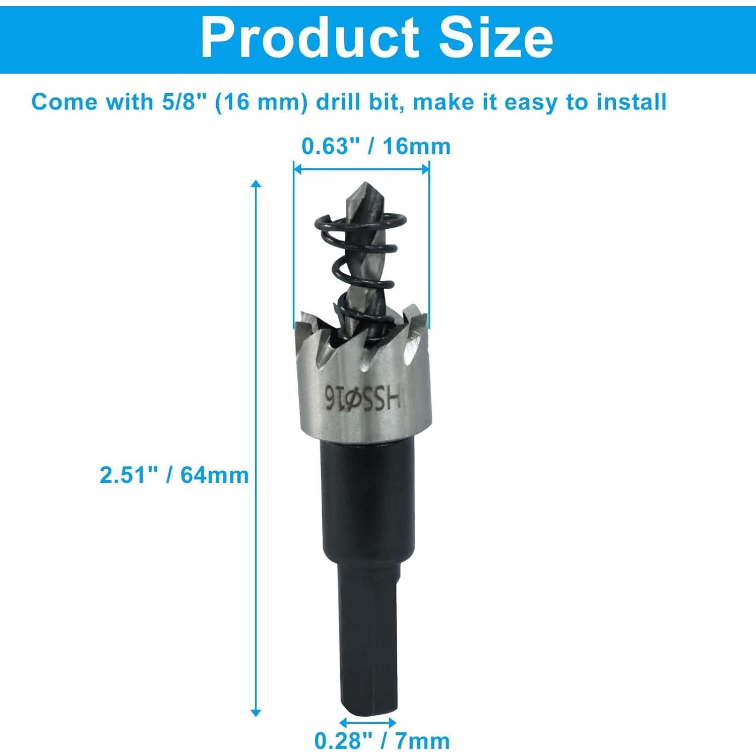 Mirilla de Puerta de Zinc 200 Grados con Broca 16 mm Plata