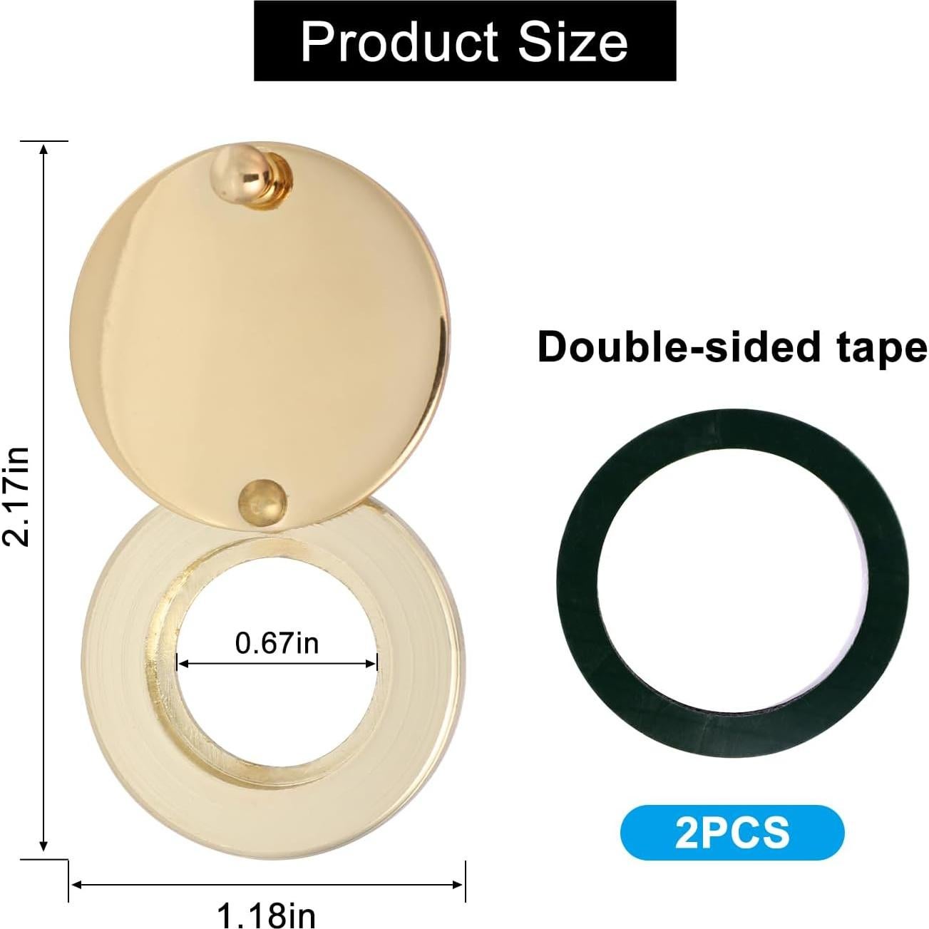 Cubierta de Mirilla TOYMIS Dorada con Cinta Doble Cara
