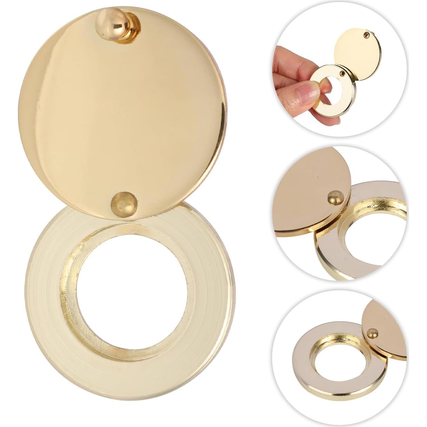 Cubierta de Mirilla TOYMIS Dorada con Cinta Doble Cara