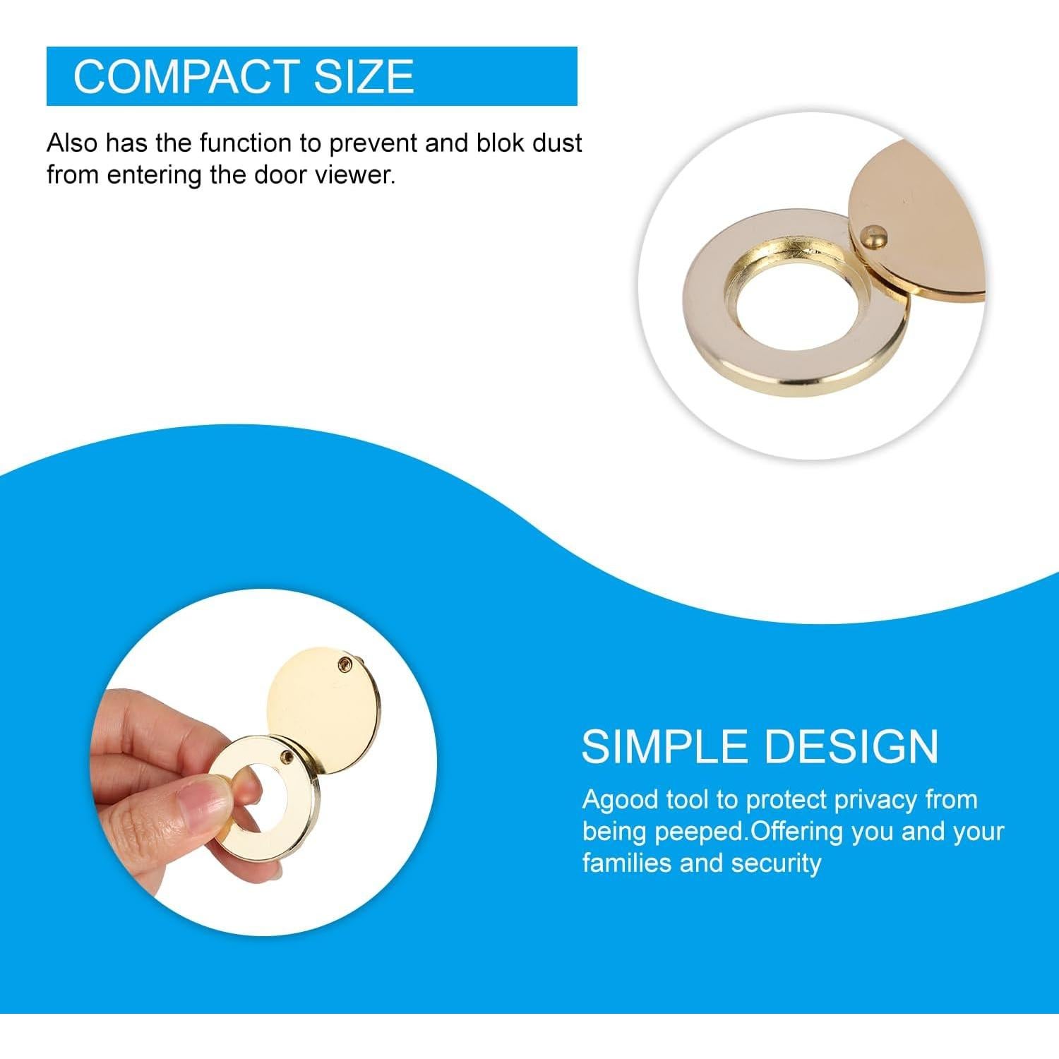 Cubierta de Mirilla TOYMIS Dorada con Cinta Doble Cara