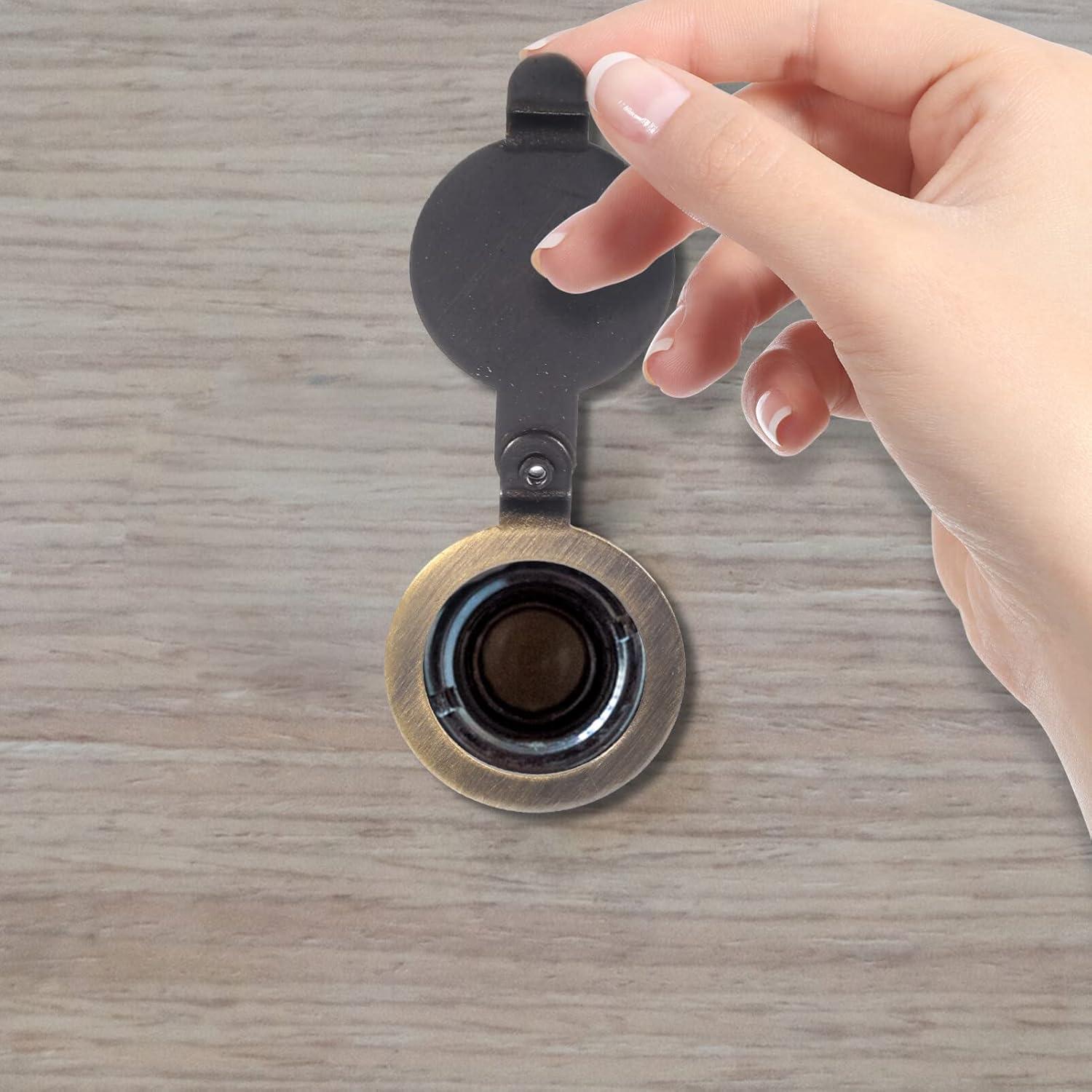 Cubierta de Privacidad para Mirilla de Puerta Cobre 2 Pcs