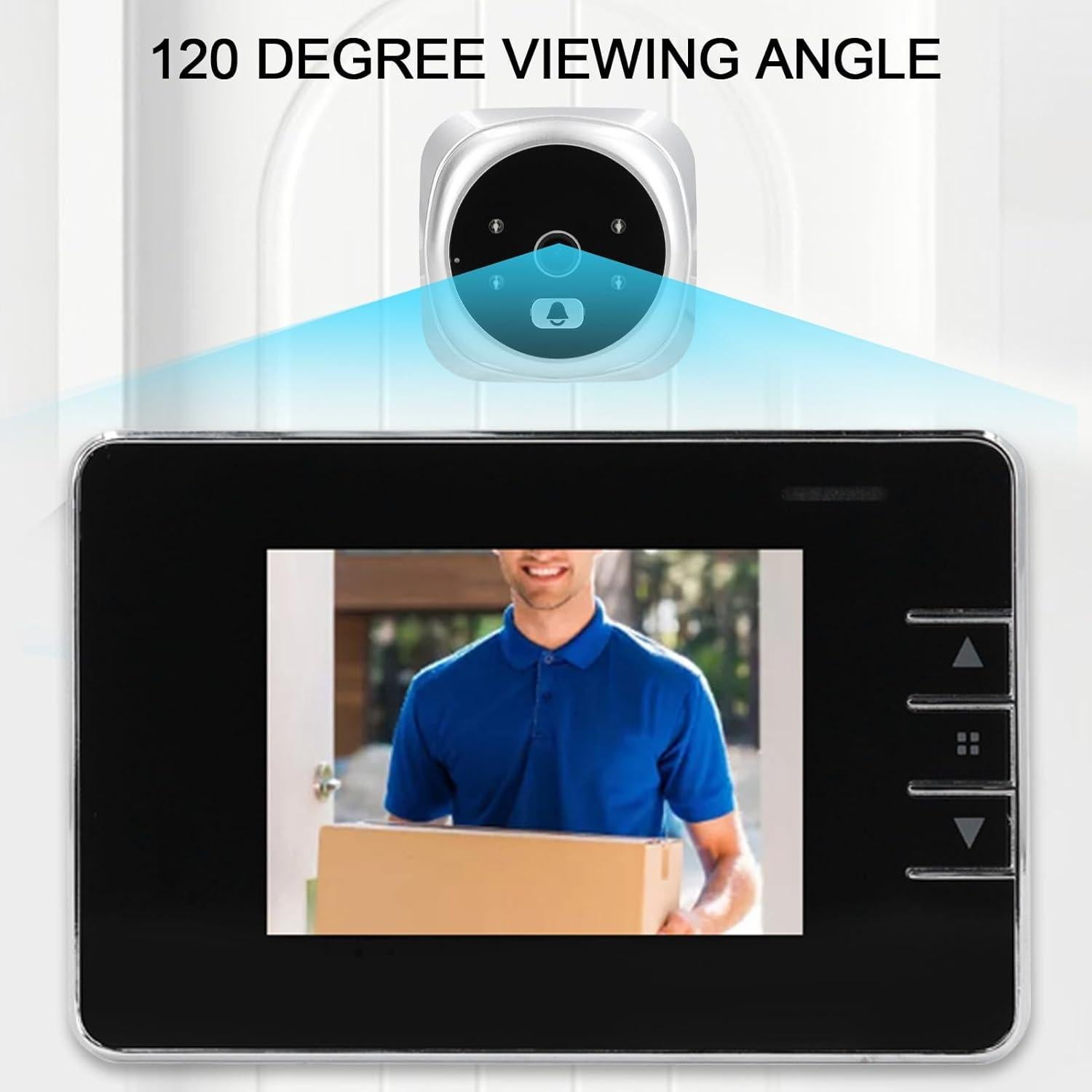 Cámara de Mirilla Digital WOHPNLE 120° HD Infrarroja