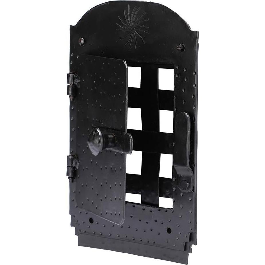 Rejilla de Puerta Speakeasy Stallion de Hierro Forjado Negro