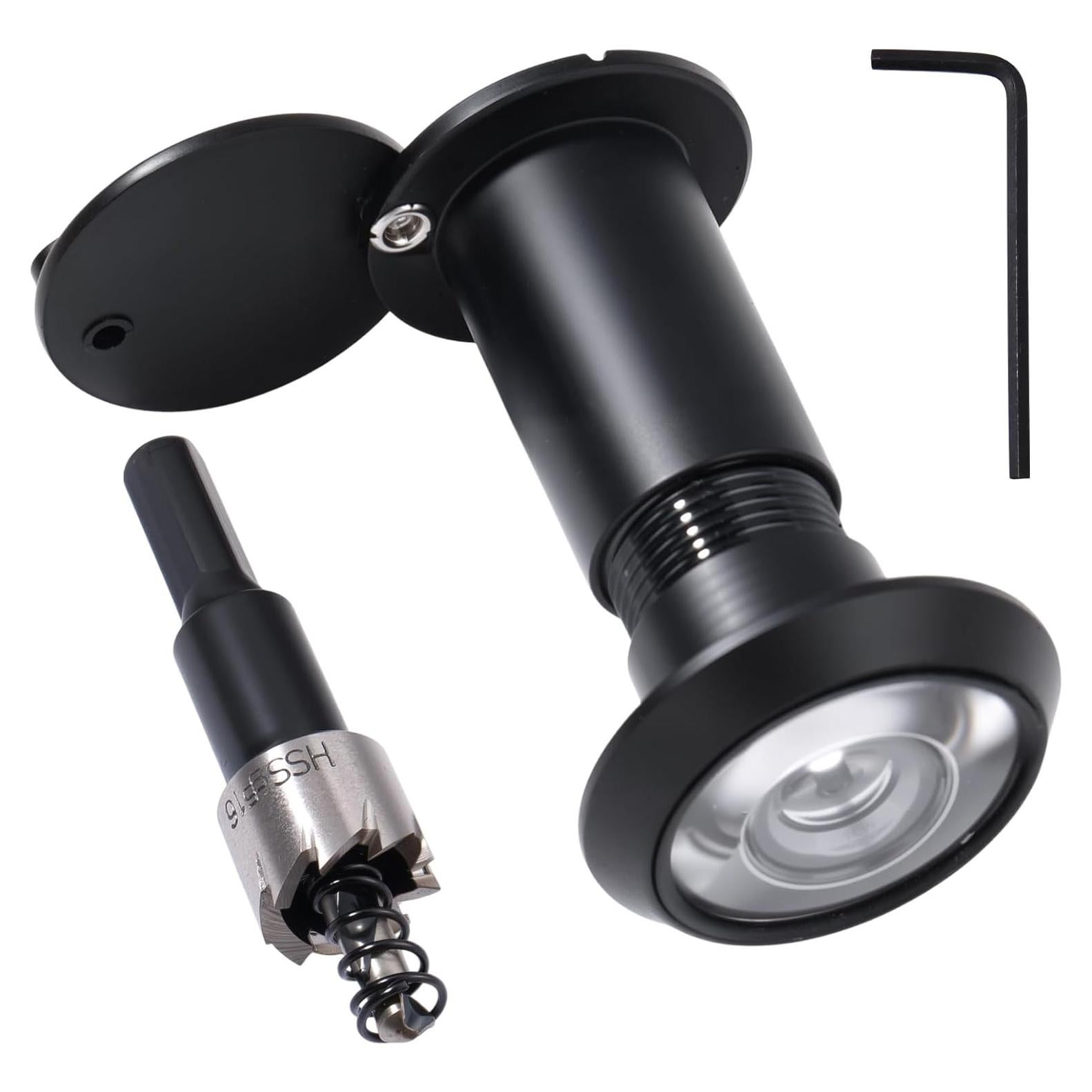 Mirilla de puerta INJOYTEC 200° con cubierta rotativa 360°