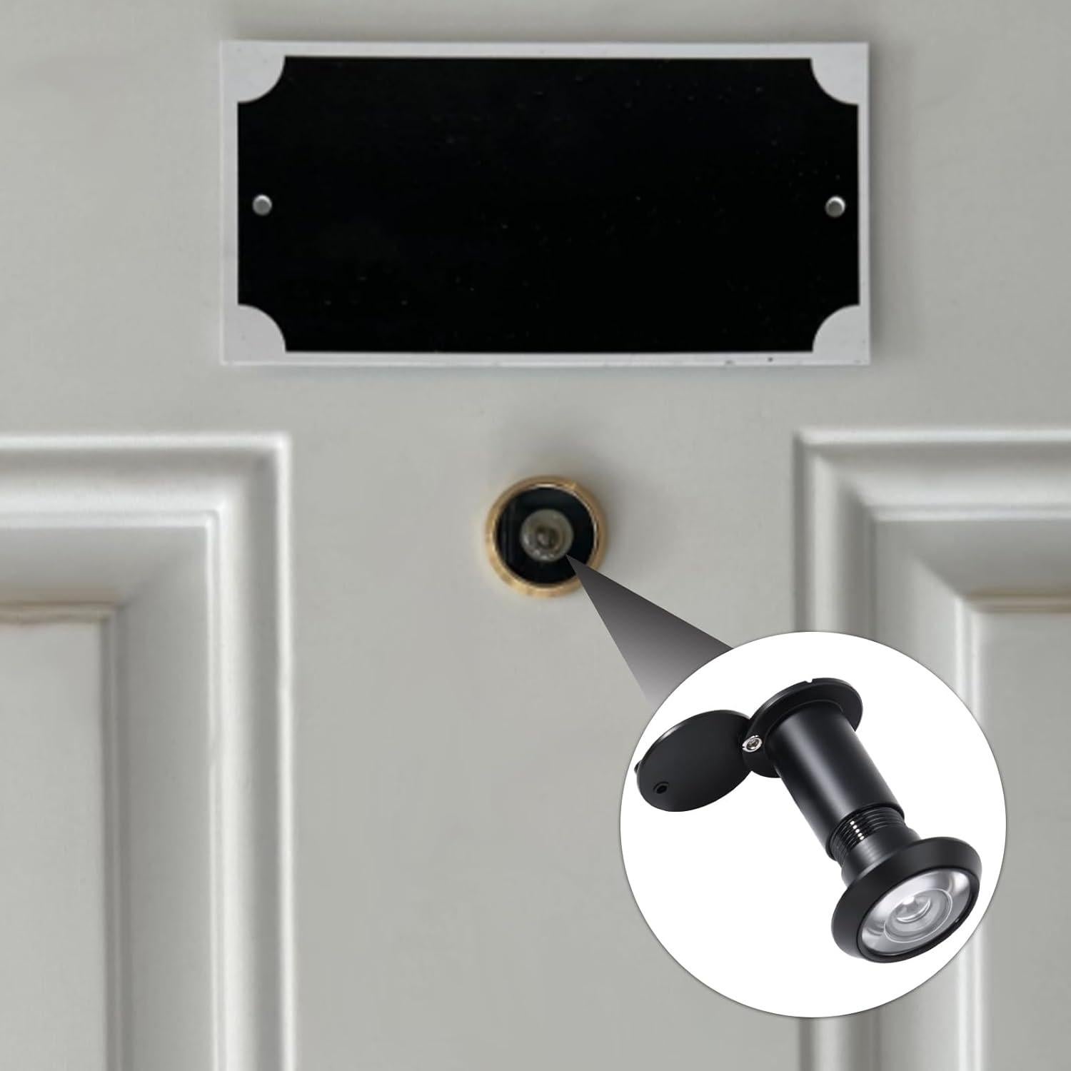 Mirilla de puerta INJOYTEC 200° con cubierta rotativa 360°