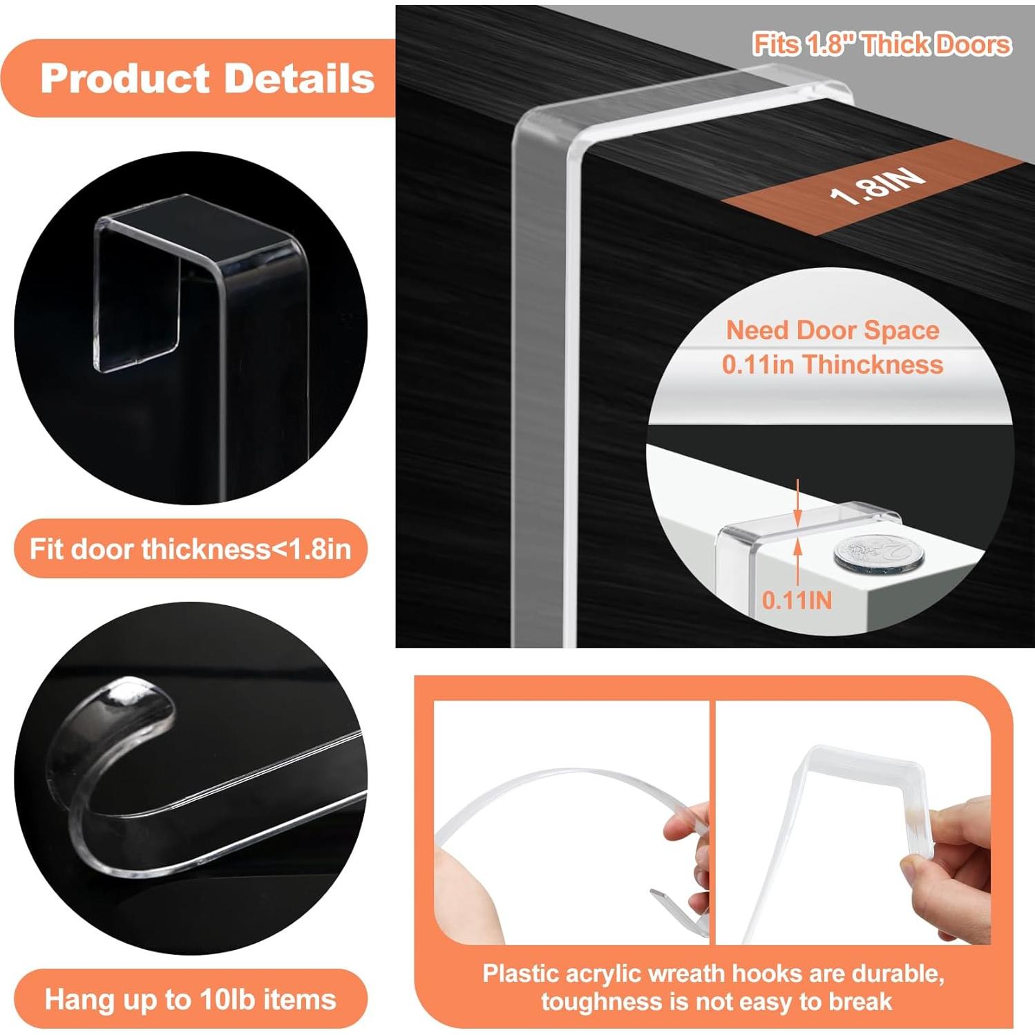 Perchero Transparente ZYSUN para Corona 30.48 cm 2 Piezas