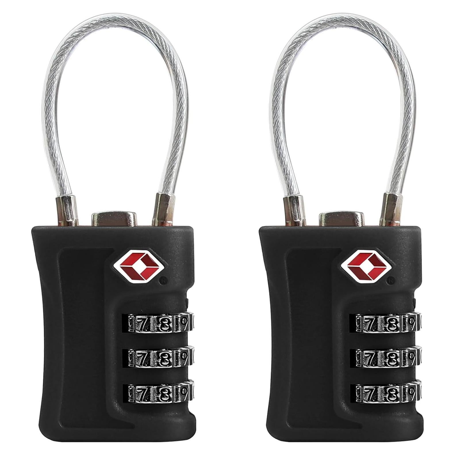 Candado de Combinación TSA UP Security Negro 2 Piezas