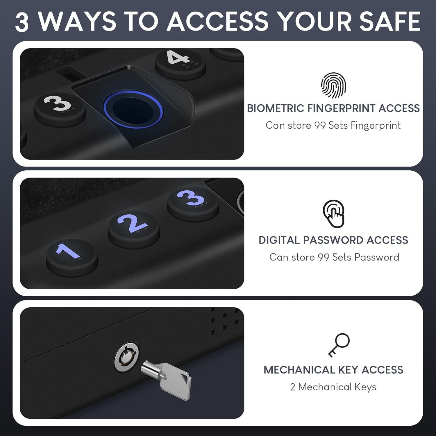 Caja Fuerte Biométrica StormRift para Pistola - Acceso Rápido