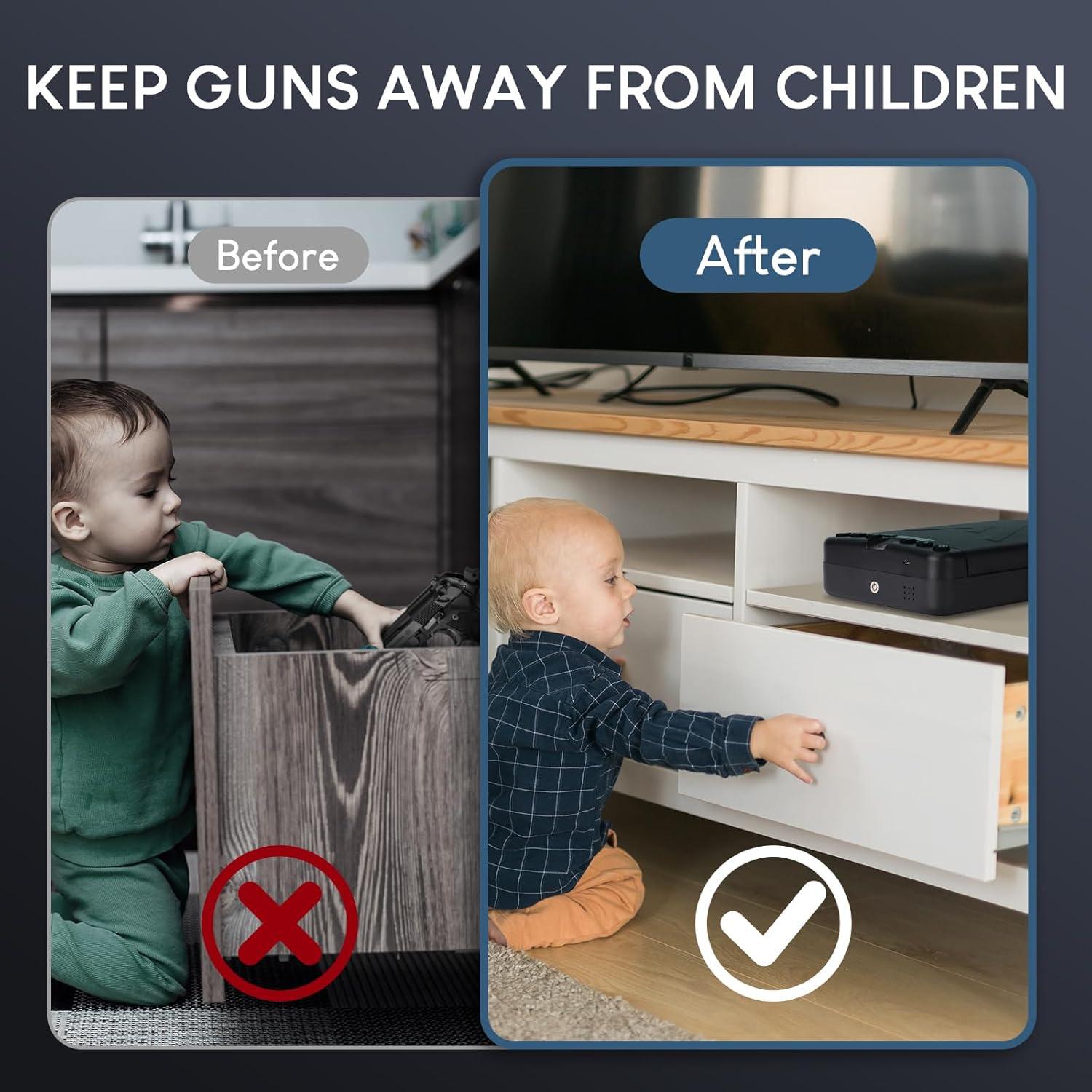 Caja Fuerte Biométrica StormRift para Pistola - Acceso Rápido