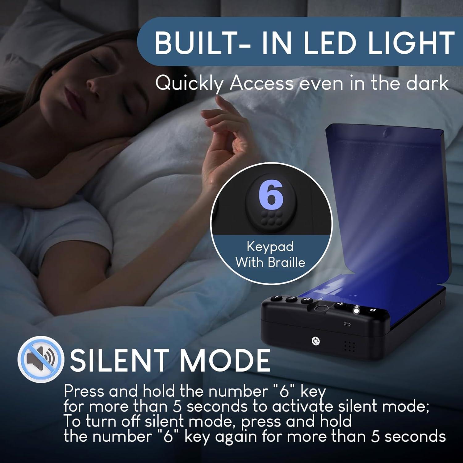 Caja Fuerte Biométrica StormRift para Pistola - Acceso Rápido