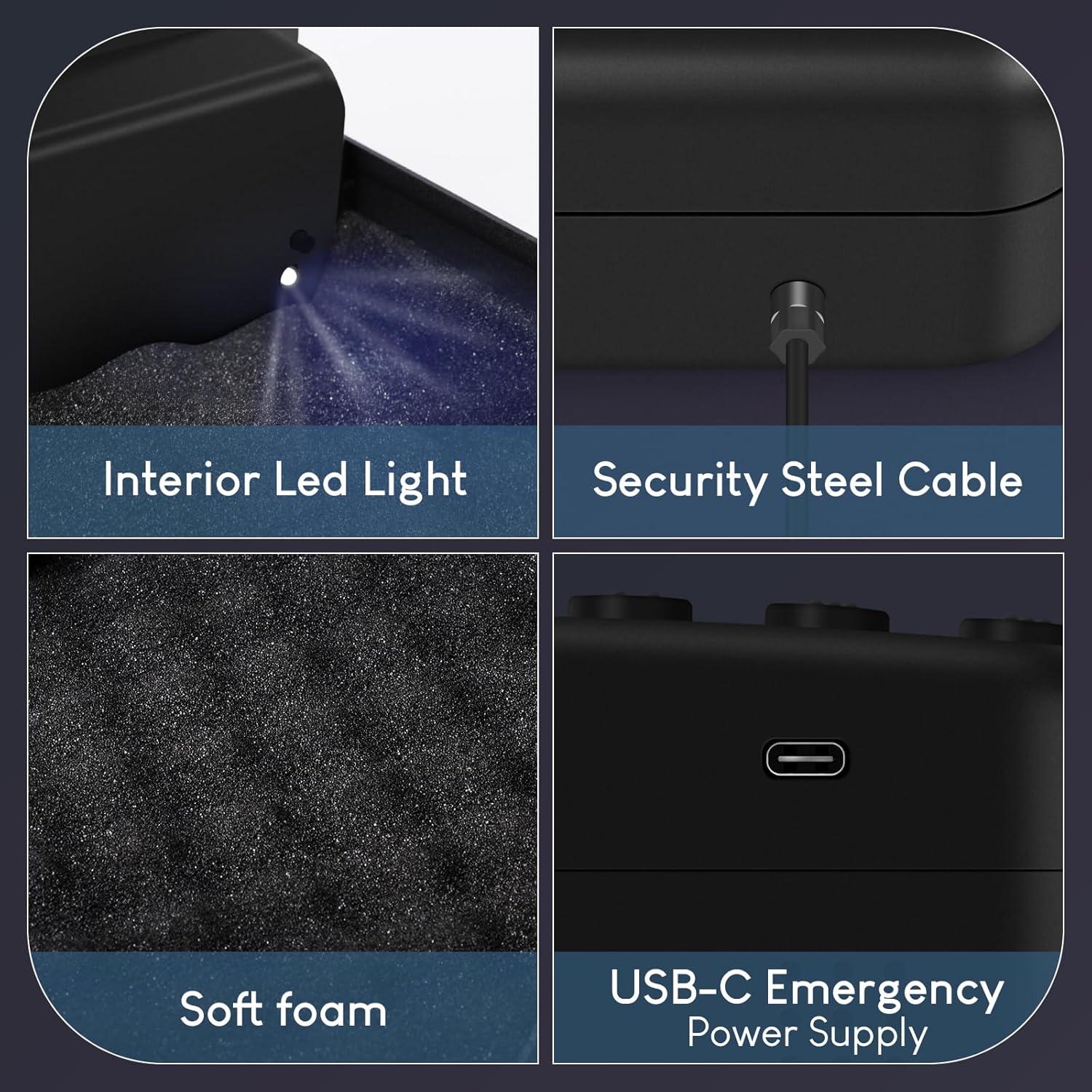 Caja Fuerte Biométrica StormRift para Pistola - Acceso Rápido