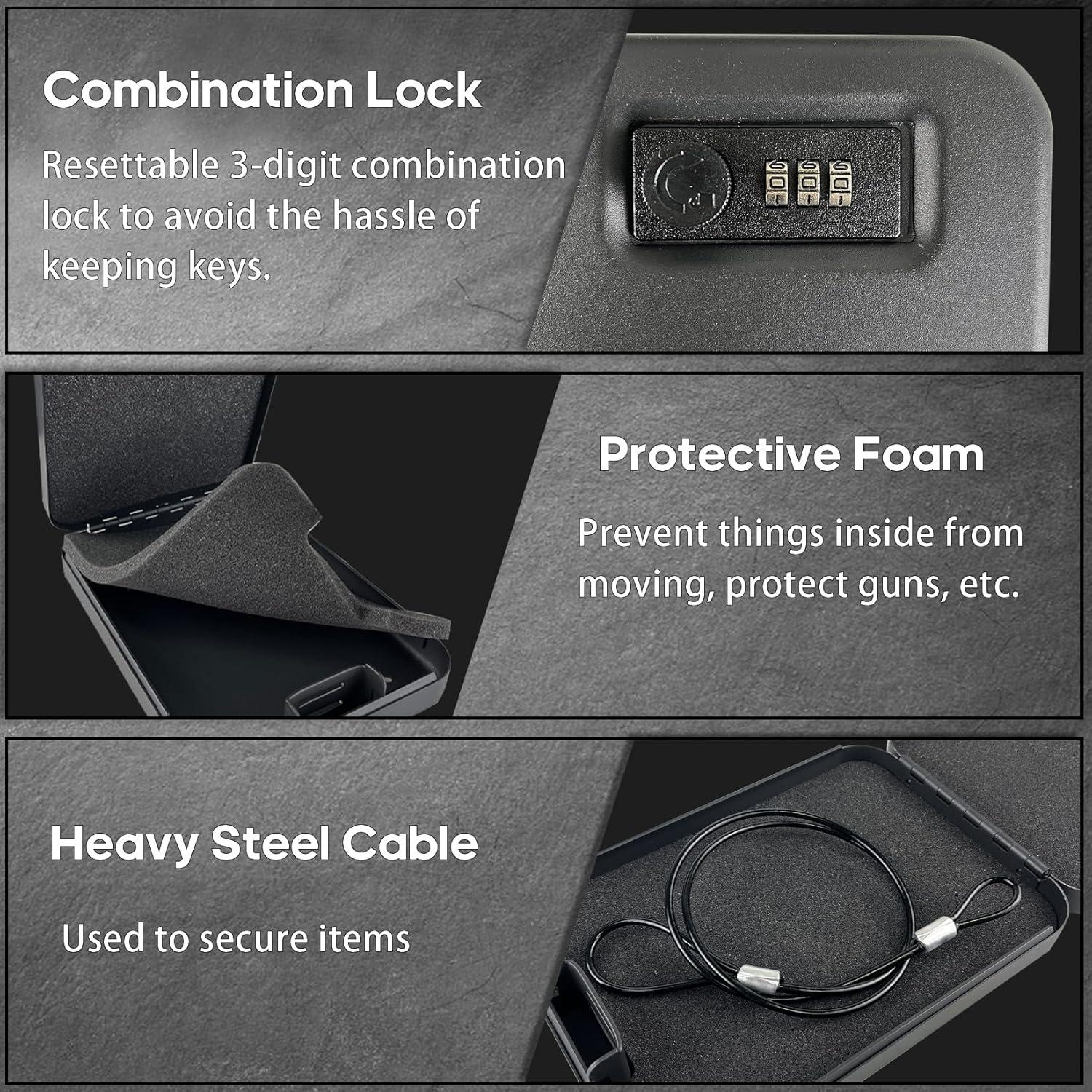 Caja Fuerte Portátil YIYITOOLS para Pistolas con Cerradura