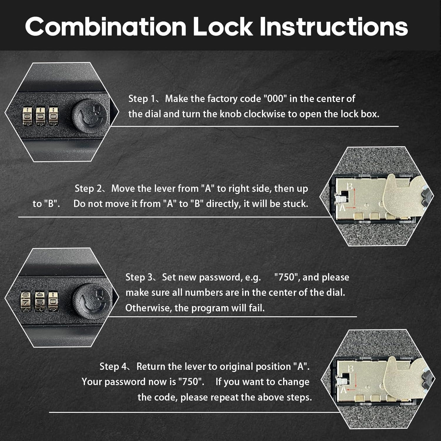 Caja Fuerte Portátil YIYITOOLS para Pistolas con Cerradura
