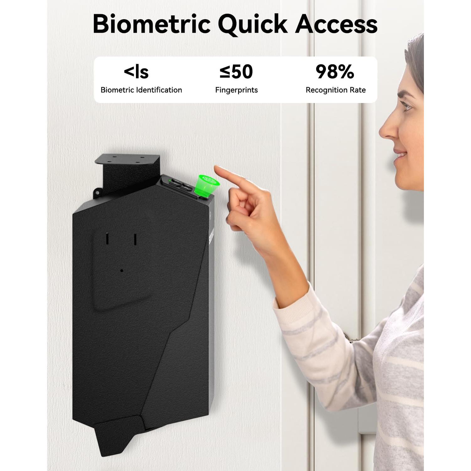 Caja Fuerte Biométrica SOOWAY para Pistolas - Acceso Rápido