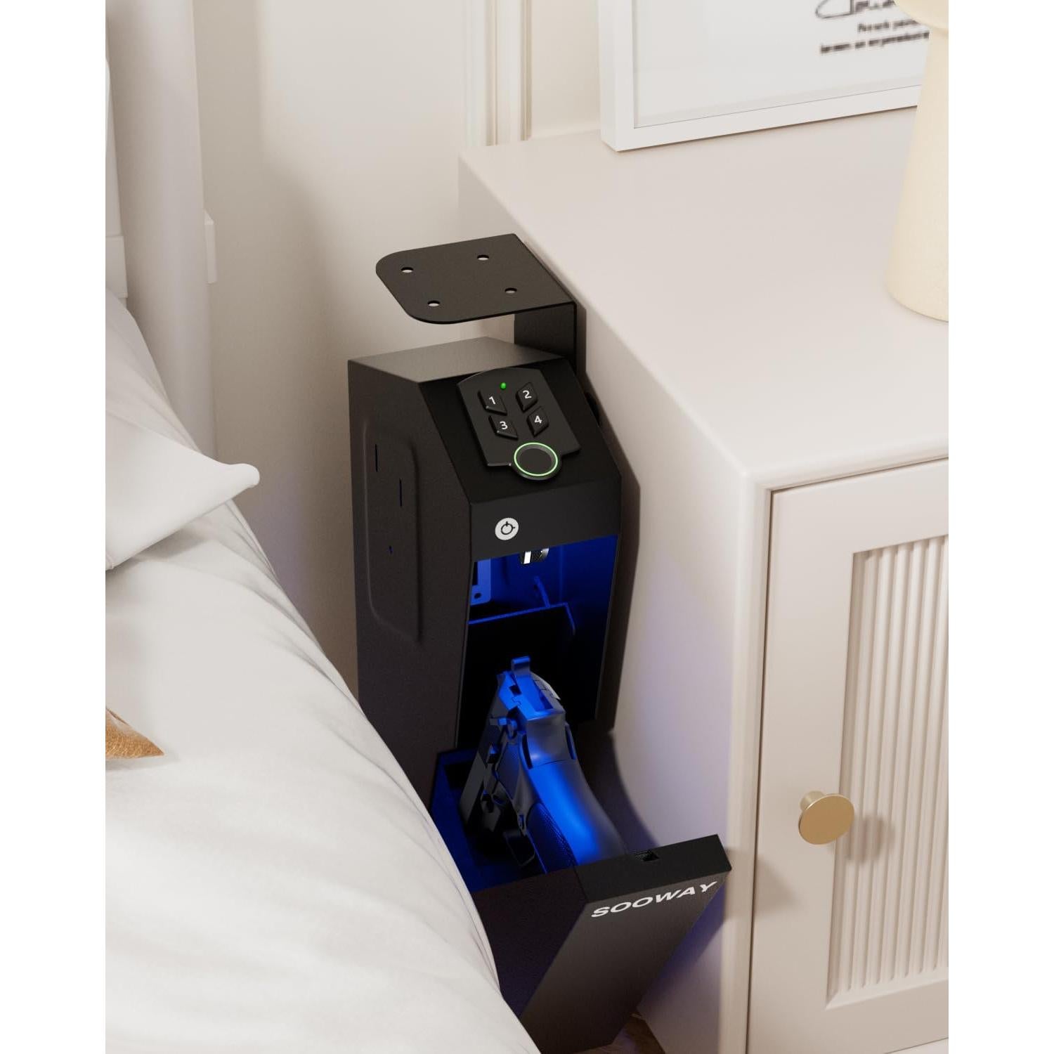 Caja Fuerte Biométrica SOOWAY para Pistolas - Acceso Rápido