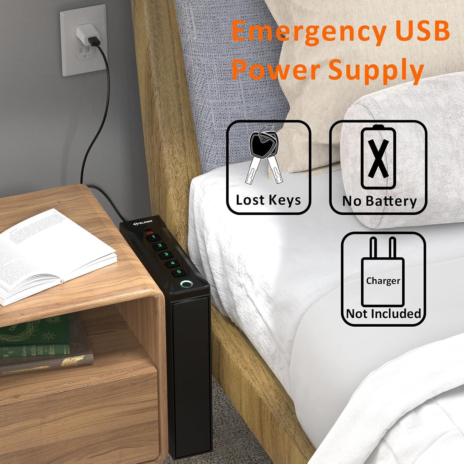 Caja Fuerte Montada Z ZLJUAN para Pistolas con Acceso Rápido